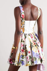 Gemma Floral Printed V-neck Mini Dress-Sunfere